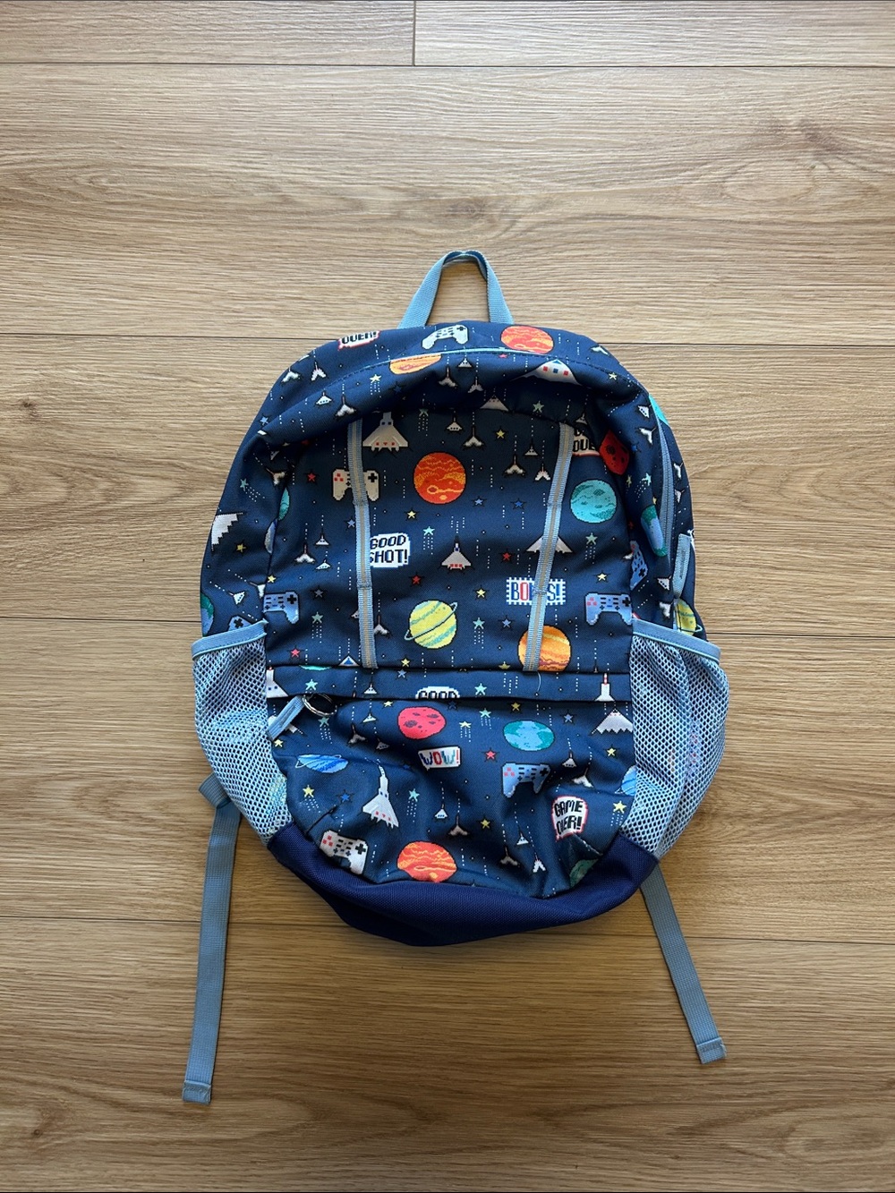 Kids Space Print Backpack - Navy Blue